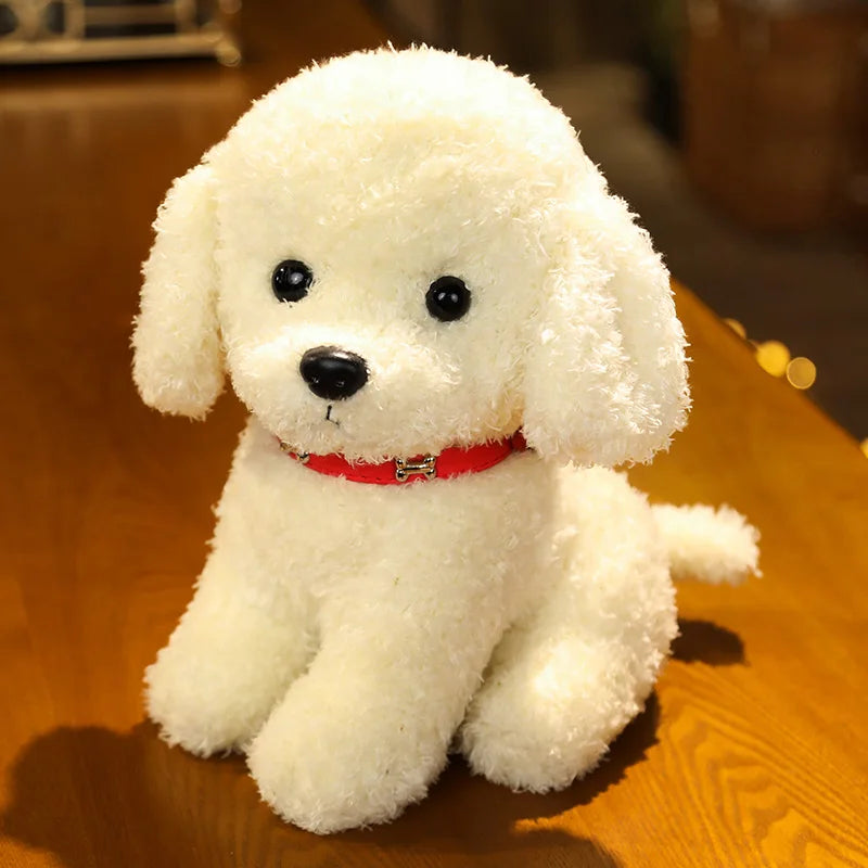 Puppy Teddy Dog Plush Toy Simulation Dog for Children'S Companion Toys, Realistic Plush Teddy Dog Plush Animal Home Decoration