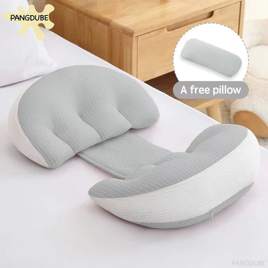 PANGDUBE Pregnancy Pillow with 1Pc Free an Auxiliary Pillow Cotton Waist Support Pillow for Pregnant Women Sleeping Body Pillow