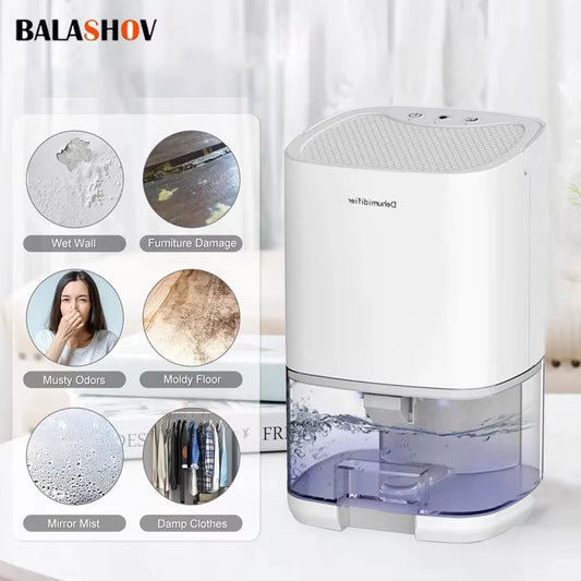 1000ML Portable Air Dehumidifier for Home Mute Moisture Absorbers Machine Air Dryer for Bedroom Office Kitchen Deodorizer Dryer
