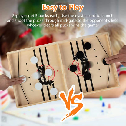 Wooden Billiard Board Game Foosball Winner Games Table Hockey Game Catapult Chess Parent-Child Interactive Fun Competitive Toy