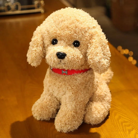 Puppy Teddy Dog Plush Toy Simulation Dog for Children'S Companion Toys, Realistic Plush Teddy Dog Plush Animal Home Decoration