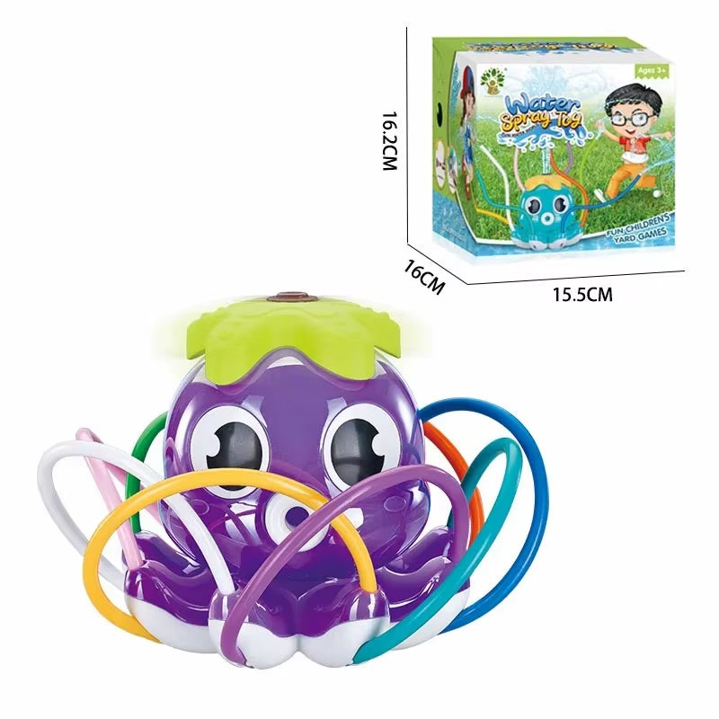 Sprinkler Rotating Spray Outdoor Games for Kids Garden Octopus Summer Water Toy Backyard Yard Cartoon Splash Baby Bath Toys Gift