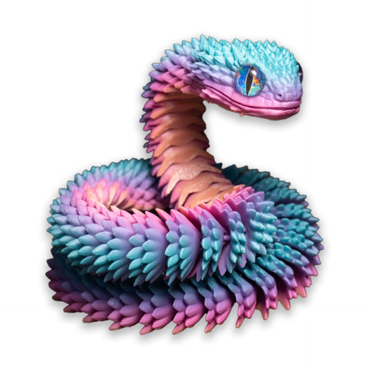 2026 New 3D Printed Snake Realistic Snake Statue Movable Joint Fidget Toys Simulation Snake Year Desk Ornament Animal Model Gift