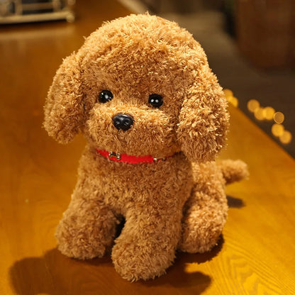 Puppy Teddy Dog Plush Toy Simulation Dog for Children'S Companion Toys, Realistic Plush Teddy Dog Plush Animal Home Decoration