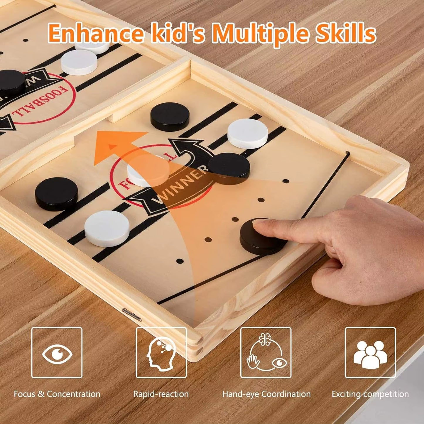 Wooden Billiard Board Game Foosball Winner Games Table Hockey Game Catapult Chess Parent-Child Interactive Fun Competitive Toy