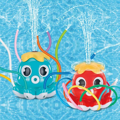 Sprinkler Rotating Spray Outdoor Games for Kids Garden Octopus Summer Water Toy Backyard Yard Cartoon Splash Baby Bath Toys Gift
