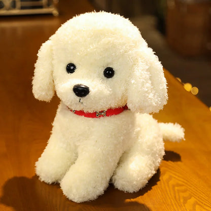 Puppy Teddy Dog Plush Toy Simulation Dog for Children'S Companion Toys, Realistic Plush Teddy Dog Plush Animal Home Decoration