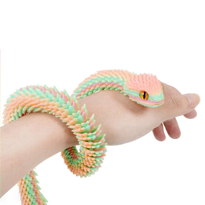 3D Printing Action Figure Snake Egg Toys Creative Stress Relief Anime Figures Moveable Rotation Desktop Ornaments Gift