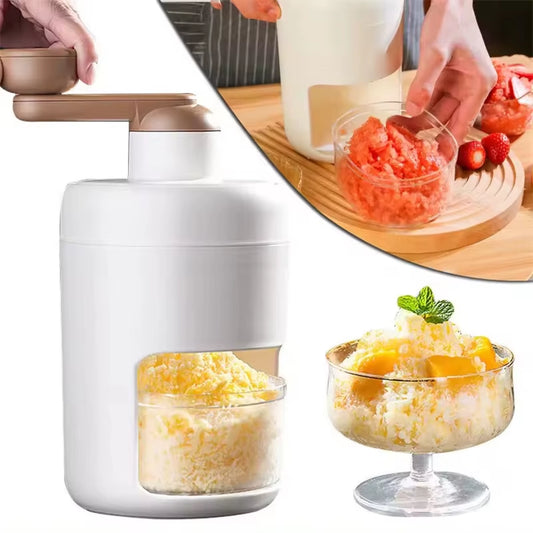 Ice Shaver Household Small Ice Crusher Manual Shaved Ice Milkshake Machine Portable Hand-Cranked Smoothie Machine Kitchen Tools