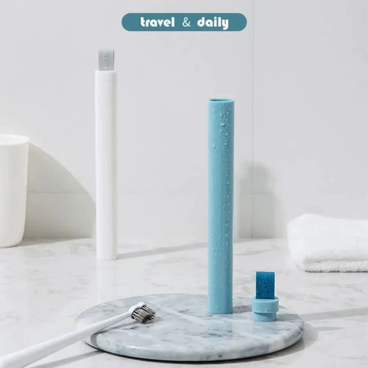 Portable Plastic Toothbrush Travel Case - Waterproof Camping Storage Box with Cover, Compact Organizer for Hiking & Bathroom