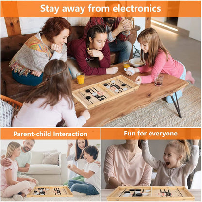 Wooden Billiard Board Game Foosball Winner Games Table Hockey Game Catapult Chess Parent-Child Interactive Fun Competitive Toy