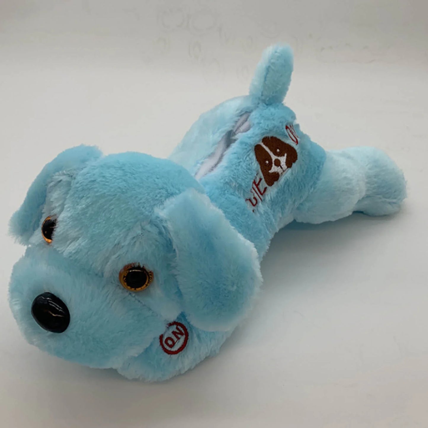 Gallickan Light up Dog Plush, LED Puppy Stuffed Animal, 13" Glowing Stuffed Pillow Plush with Night Lights Birthday Valentines Gift for Toddler Kids, Blue