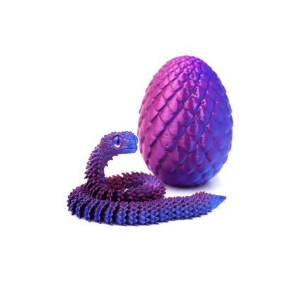 3D Printing Action Figure Snake Egg Toys Creative Stress Relief Anime Figures Moveable Rotation Desktop Ornaments Gift