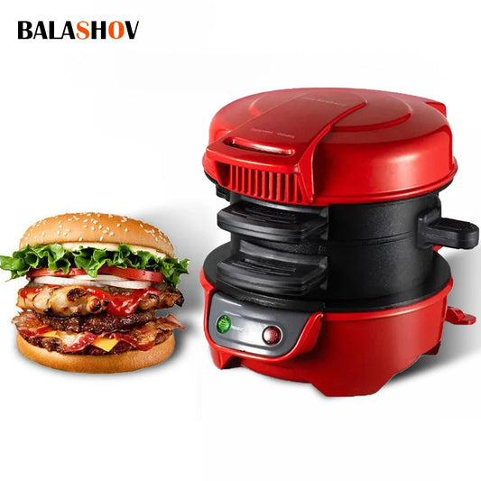 220V 110V Multifunctional Burger Machine Mini Breakfast Muffin Maker Household Non Stick Plates Electric Burger Maker Machine