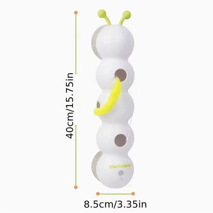 Caterpillar Pet Cat, Caterpillar Toy, Electric Self-Entertainment and Boredom Relief Device, Suction Cup Interactive Smart Pet C