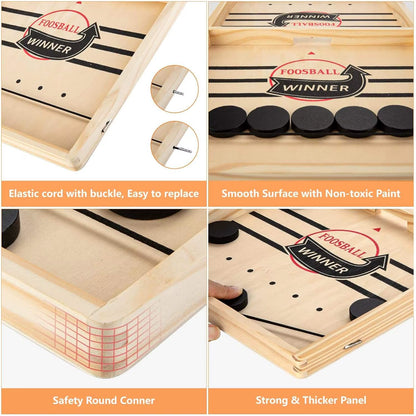 Wooden Billiard Board Game Foosball Winner Games Table Hockey Game Catapult Chess Parent-Child Interactive Fun Competitive Toy