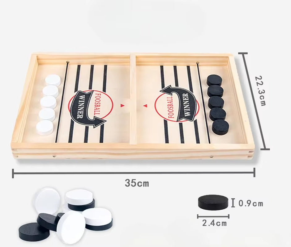 Wooden Billiard Board Game Foosball Winner Games Table Hockey Game Catapult Chess Parent-Child Interactive Fun Competitive Toy