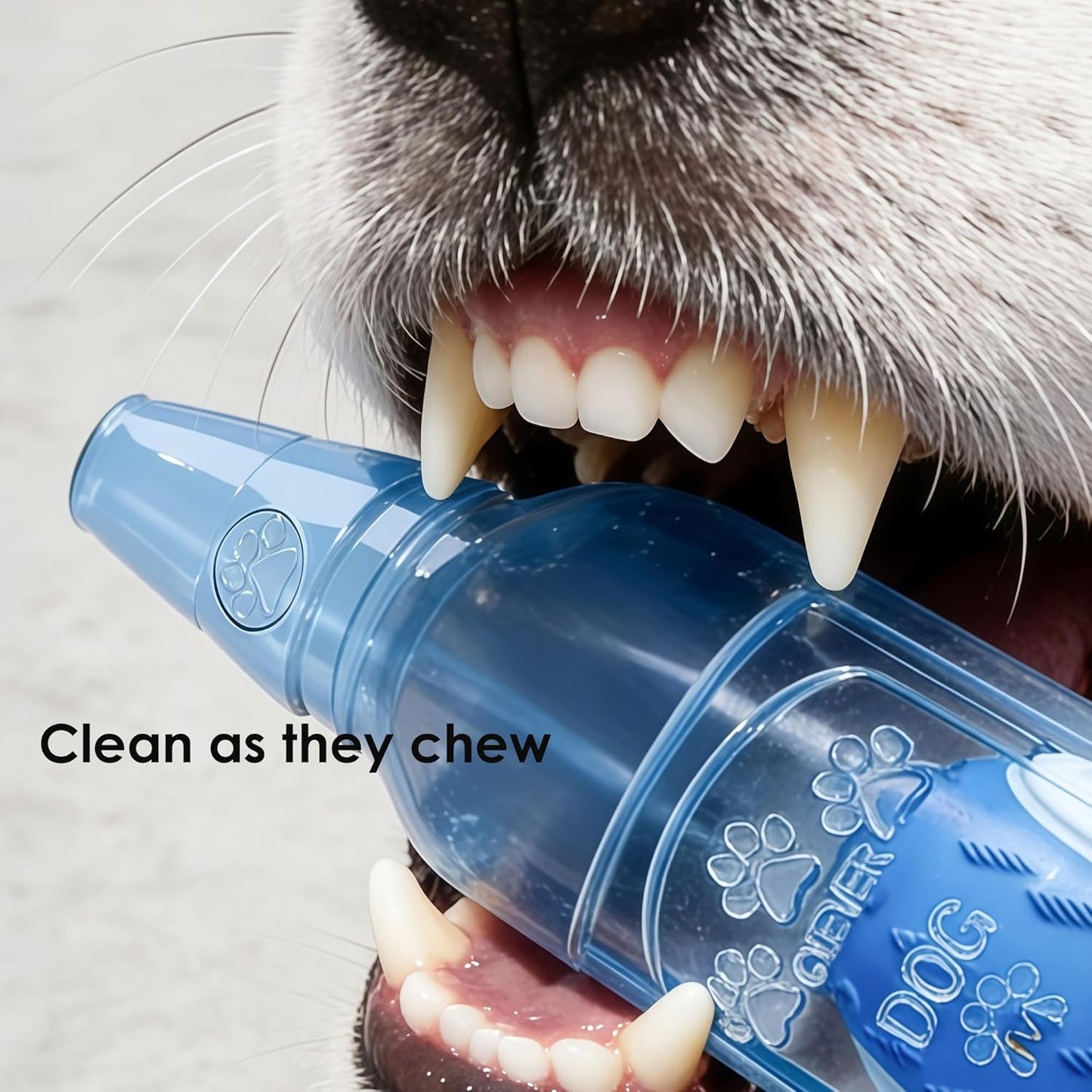 Squeaky Dog Ball Toy, Latex Chew & Fetch Toy, Wine Bottle Shape, Blue, Small