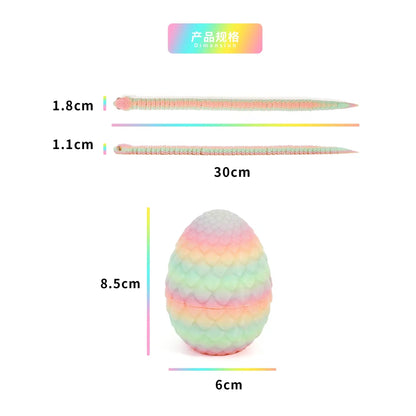 3D Printing Action Figure Snake Egg Toys Creative Stress Relief Anime Figures Moveable Rotation Desktop Ornaments Gift