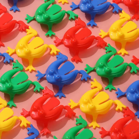 10/20Pcs Jumping Frog Bounce Fidget Toys for Kids Novelty Assorted Stress Reliever Toys for Children Birthday Gift Party Favor
