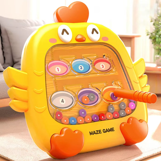 Montessori Magnetic Puzzle Board Color Number Matching Toy Sensory Play for Toddlers 3+ Educational Bead Game with Magnetic Pen