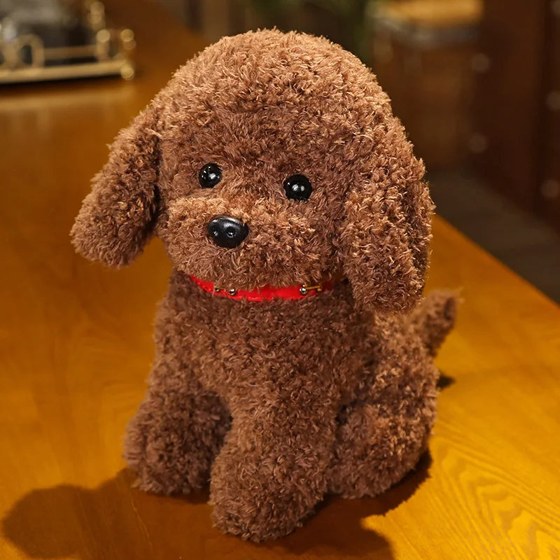Puppy Teddy Dog Plush Toy Simulation Dog for Children'S Companion Toys, Realistic Plush Teddy Dog Plush Animal Home Decoration