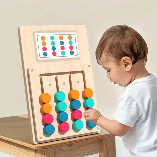 Montessori Wooden Color Shape Matching Cognition Learning Game Board Early Education Children Brain Logic Thinking Develop Toys